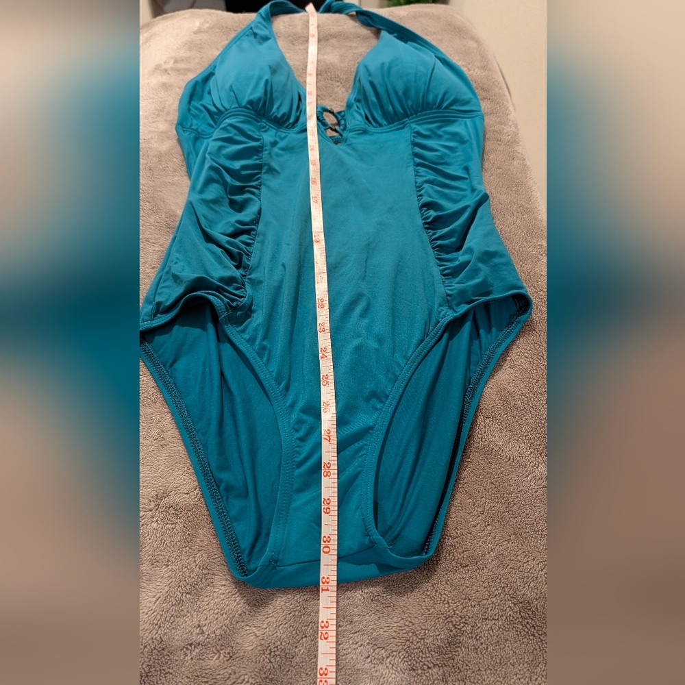 Tommy Bahama teal Halter One-Piece Swimsuit Size 12
